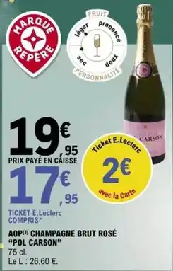 E.Leclerc E.leclerc - aop champagne brut rosé offre
