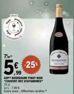 E.Leclerc Couvent des visitandines - aop bourgogne pinot noir offre