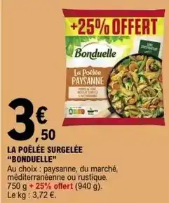 E.Leclerc Bonduelle - la poêlée surgelée offre