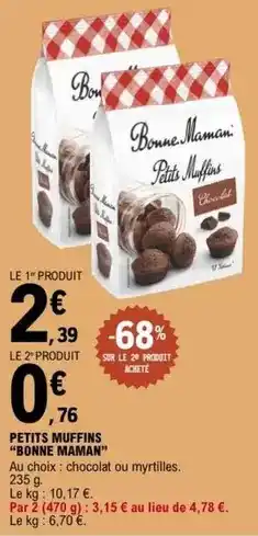 E.Leclerc Bonne maman - petits muffins offre