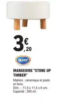 E.Leclerc Brico Duvo+ - mangeoire stone up timber offre