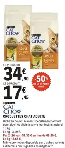 E.Leclerc Brico Purina - cat chow croquettes chat adulte offre