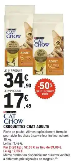 E.Leclerc Brico Purina - cat chow croquettes chat adulte offre
