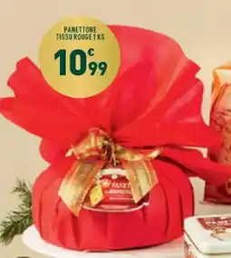 Grand Frais Panettone tissu rouge offre