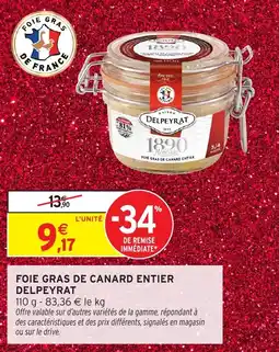 Intermarché Foie gras de canard entier delpeyrat offre