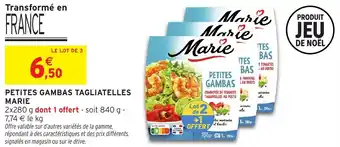 Intermarché Petites gambas tagliatelles marie offre