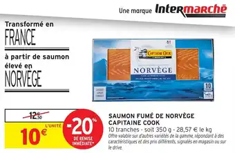 Intermarché Saumon fumé de norvège capitaine cook offre
