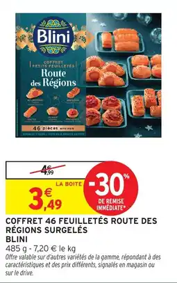Intermarché Coffret 46 feuilletés route des régions surgelés blini offre