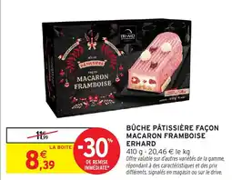Intermarché Bûche pâtissière façon macaron framboise erhard offre