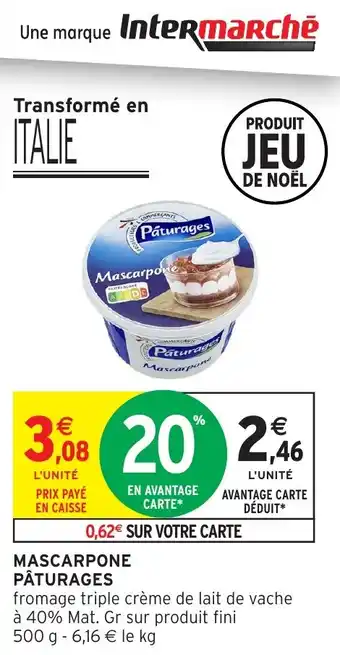 Intermarché Mascarpone pâturages offre