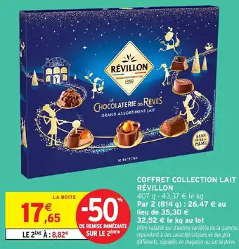 Intermarché Coffret collection lait révillon offre