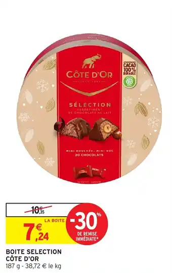 Intermarché Boite selection côte d'or offre