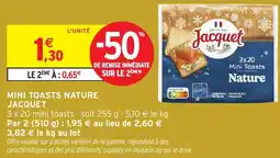 Intermarché Mini toasts nature jacquet offre