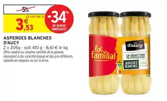 Intermarché Asperges blanches d'aucy offre