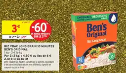 Intermarché Riz vrac long grain 10 minutes ben's original offre