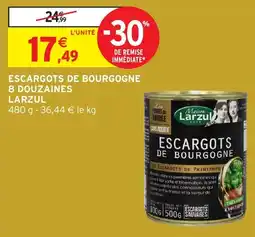 Intermarché Escargots de bourgogne 8 douzaines larzul offre