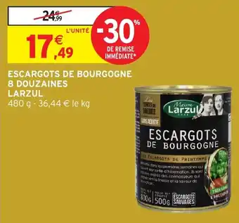 Intermarché Escargots de bourgogne 8 douzaines larzul offre