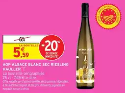 Intermarché Aop alsace blanc sec riesling hauller offre