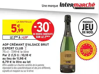 Intermarché Aop crémant d'alsace brut expert club offre