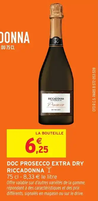 Intermarché Doc prosecco extra dry riccadonna offre
