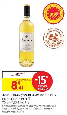 Intermarché Aop jurançon blanc moelleux prestige hve3 offre