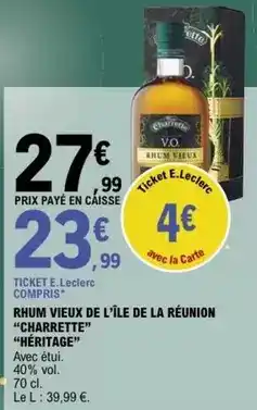 E.Leclerc E.leclerc - rhum vieux de l'île de la réunion offre