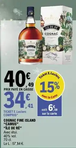 E.Leclerc E.leclerc - cognac fine island offre