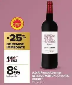 Carrefour A.o.p. pessac léognan offre