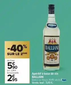 Carrefour Aperitif à base de vin offre