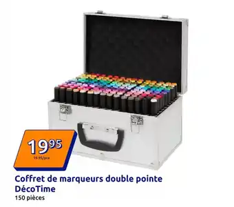 Action Coffret de marqueurs double pointe déco time offre