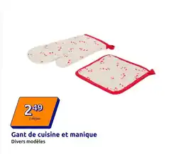 Action Gant de cuisine et manique offre