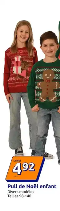 Action Pull de noël enfant offre