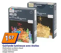 Action Guirlande lumineuse avec étoiles offre