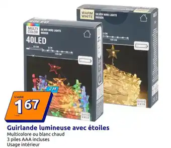 Action Guirlande lumineuse avec étoiles offre