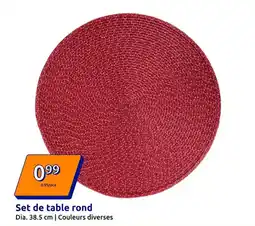Action Set de table rond offre
