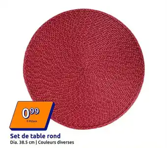 Action Set de table rond offre