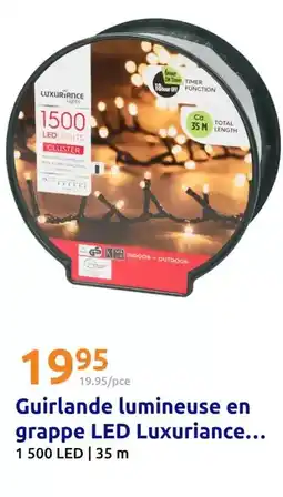Action Total - guirlande lumineuse en grappe led luxuriance offre