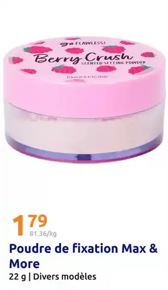 Action Poudre de fixation max & more offre