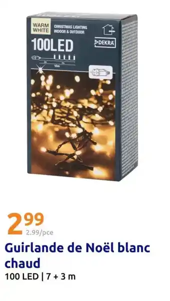 Action Guirlande de noël blanc chaud offre
