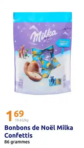 Action Milka - bonbons de noël confettis offre