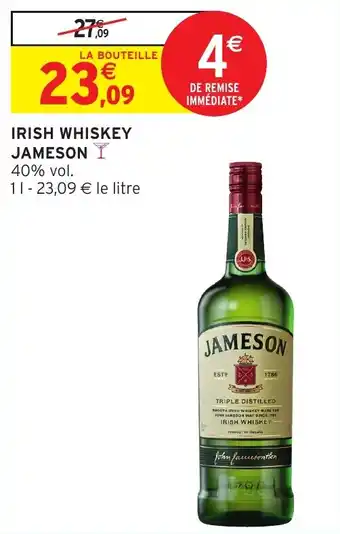 Intermarché Irish whiskey jameson offre