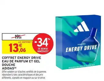 Intermarché Coffret energy drive eau de parfum et gel douche adidas offre