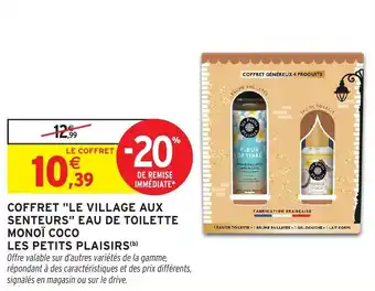Intermarché Coffret le village aux senteurs eau de toilette monoï coco les petits plaisirs offre