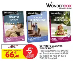 Intermarché Coffrets cadeaux wonderbox offre