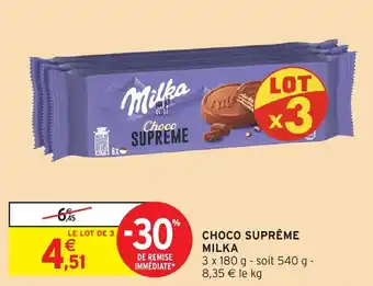Intermarché Choco suprême milka offre