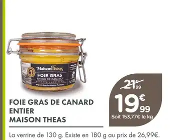 Point Vert Maison theas foie gras entier de canard offre