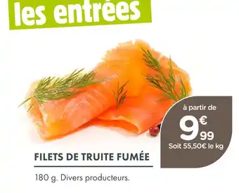 Point Vert Filets de truite fumée offre
