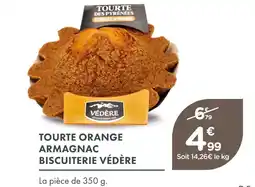 Point Vert Védère tourte orange armagnac biscuiterie offre