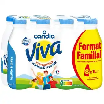 Carrefour Candia lait u.h.t. viva format familial offre