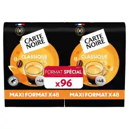 Carrefour Carte noire dosettes de café format spécial offre